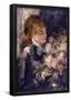 Pierre Auguste Renoir Woman with Lilacs Art Print Poster-null-Framed Poster