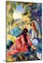 Pierre-Auguste Renoir Young Girls in the Meadow Art Print Poster-null-Mounted Poster