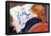 Pierre Auguste Renoir Young Woman Reads Illustrated Journal Art Print Poster-null-Framed Poster