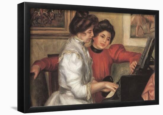 Pierre Auguste Renoir Yvonne and Christine Lerolle at the Piano Art Print Poster-null-Framed Poster