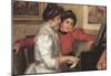 Pierre Auguste Renoir Yvonne and Christine Lerolle at the Piano Art Print Poster-null-Mounted Poster