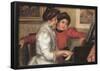 Pierre Auguste Renoir Yvonne and Christine Lerolle at the Piano Art Print Poster-null-Framed Poster