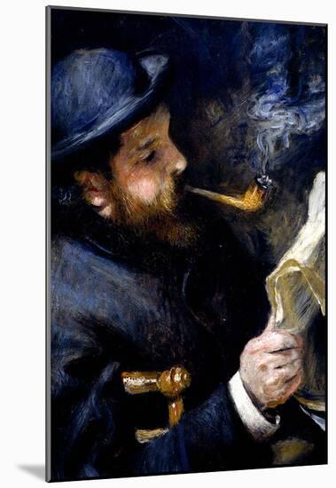 Pierre Autuste Renoir Claude Monet Reading a Newspaper Art Print Poster-null-Mounted Poster