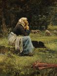 A Young Shepherdess-Pierre Billet-Giclee Print