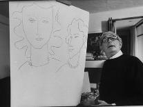 Elmyr de Hory, Standing Next to the Forged "Matisse" That He Made-Pierre Boulat-Photographic Print