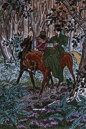 Madame Bovary in Forest with Her Lover, Illustration for Madame Bovary