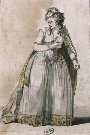 Actress Vestris in Role of Pauline in Performance of Poliuto