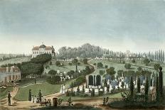 View of Pere Lachaise Cemetery from the Entrance, 1815-Pierre Courvoisier-Framed Giclee Print