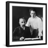 Pierre Curie and Marie Sklodowska Curie (1867-1934), C. 1903-null-Framed Premium Photographic Print