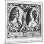 Pierre De Ronsard, Aged 27 and Cassandre Salviati (Engraving) (B/W Photo)-Claude Mellan-Mounted Giclee Print