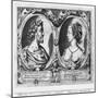 Pierre De Ronsard, Aged 27 and Cassandre Salviati (Engraving) (B/W Photo)-Claude Mellan-Mounted Giclee Print