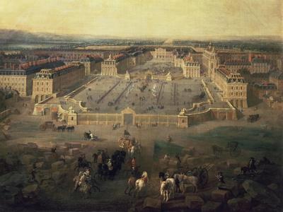 Chateau of Versailles, France, seen from the Place d'Armes, 1722