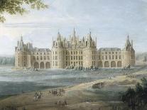 Vue du château de Chambord vers 1722 - au premier plan, le duc d'Orléans, Régent, donnant ses-Pierre Denis Martin-Giclee Print