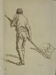 Reaper Carrying a Scythe on His Shoulder, Back View-Pierre Edmond Alexandre Hedouin-Giclee Print