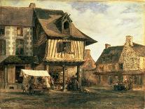 Market Place in Normandy, c.1832-Pierre Etienne Theodore Rousseau-Giclee Print