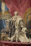 Tapestry of King Louis XV-Pierre Fran‡ois Cozette-Framed Stretched Canvas