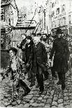 Gavroche Leading a Demonstration, Illustration from Les Miserables by Victor Hugo-Pierre Georges Jeanniot-Framed Giclee Print