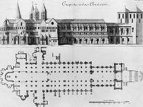 Plan and Elevation of Cluny Abbey-Pierre Giffart-Framed Giclee Print