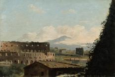 Lake Nemi, in the Background the City of Genzano, Late 18th-Early 19th Century-Pierre Henri de Valenciennes-Giclee Print