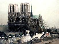 Notre Dame De Paris, C1900-1942-Pierre Hode-Framed Stretched Canvas