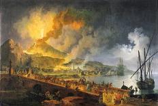 Vesuvius Erupting, with Sightseers in the Foreground-Pierre Jacques Volaire-Giclee Print