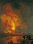 Eruption of Vesuvius, Pierre-Jacques Volaire, 18th C. People Watch from across Gulf of Naples-Pierre-Jacques Volaire-Art Print
