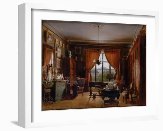 Pierre-Joseph-Guillaume Zimmermann in His Apartment in the Square D'Orléans, Paris-Prosper Lafaye-Framed Giclee Print