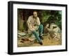 Pierre-Joseph Proudhon and His Children, 1863-Gustave Courbet-Framed Giclee Print