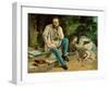 Pierre-Joseph Proudhon and His Children, 1863-Gustave Courbet-Framed Giclee Print