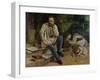 Pierre Joseph Proudhon and His Children in 1853, 1865-Gustave Courbet-Framed Giclee Print