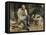 Pierre-Joseph Proudhon et ses enfants en 1853-Gustave Courbet-Framed Stretched Canvas