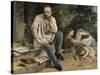 Pierre-Joseph Proudhon et ses enfants en 1853-Gustave Courbet-Stretched Canvas