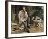 Pierre-Joseph Proudhon et ses enfants en 1853-Gustave Courbet-Framed Giclee Print