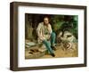 Pierre-Joseph Proudhon et ses enfants en 1863 - Pierre-Joseph Proudhon and his children, 1863.-Gustave Courbet-Framed Giclee Print