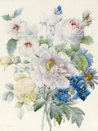 A Bunch of Flowers Including a Peony