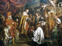 Stephen I Receiving Crown of Hungary from Pope Sylvester II, 1000-Pierre Joseph Verhaghen-Stretched Canvas