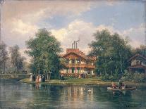 The Chalet with the Yellow Door in the Bois de Vincennes, circa 1862-Pierre Justin Ouvrie-Framed Giclee Print