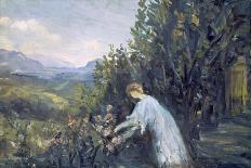 Femme peignant dans un paysage-Pierre Laprade-Mounted Giclee Print