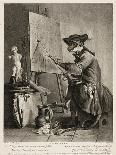 The Monkey Painter, 1743-Pierre-Louis de Surugue-Giclee Print