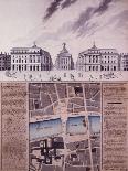 Plan d'une place publique et vue perspective des bâtiments-Pierre Marin Giraud-Giclee Print