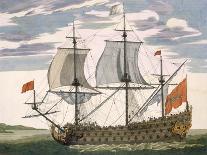 British Navy: a First-Rate Ship Flying the White Ensign; Three-Decker with Admiral's Cabin-Pierre Mortier-Giclee Print