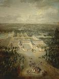 France, Versailles, Perspective View of Gardens and Grand Trianon Building-Pierre-nolasque Bergeret-Giclee Print