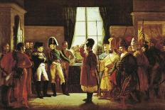 Tsar Alexander I Presenting the Kalmyks, Cossacks and Bashkirs of Russian Army to Napoleon I-Pierre-nolasque Bergeret-Framed Stretched Canvas
