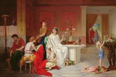 The Last Hour of Pompeii - the House of the Poet, 1869 (Oil on Canvas)-Pierre Oliver Joseph Coomans-Framed Giclee Print