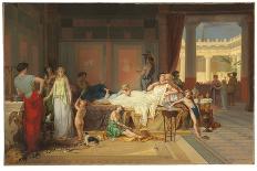 The Last Hour of Pompeii - the House of the Poet, 1869 (Oil on Canvas)-Pierre Oliver Joseph Coomans-Framed Giclee Print