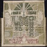 Recueil des "Plans des châteaux et parcs de Versailles, Trianon et Marly vers 1732" ; Relié aux-Pierre Prieur-Mounted Giclee Print