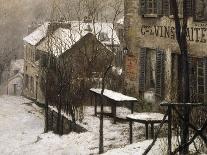 Les Quais de Seine en hiver (devant la pointe occidentale de l'île Saint-Louis)-Pierre Prins-Stretched Canvas