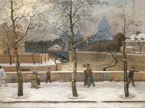 Les Quais de Seine en hiver (devant la pointe occidentale de l'île Saint-Louis)-Pierre Prins-Stretched Canvas