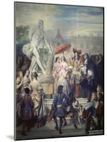 Pierre Puget Showing His Statue of the Milo of Croton to Louis XV, Versailles, 1832-Eugene Devéria-Mounted Giclee Print