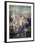 Pierre Puget Showing His Statue of the Milo of Croton to Louis XV, Versailles, 1832-Eugene Devéria-Framed Giclee Print